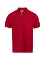Polo Burberry vermelho em algodão com gola