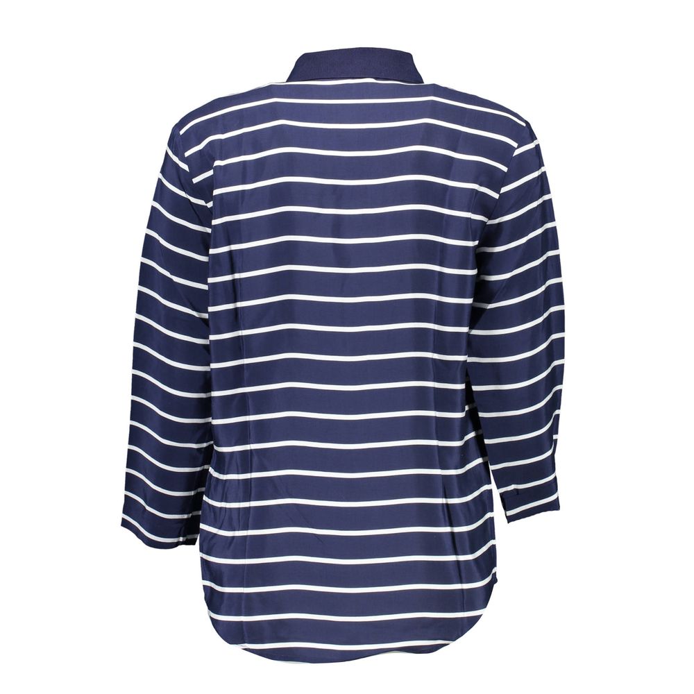 Gant Damen-Poloshirt aus blauer Viskose