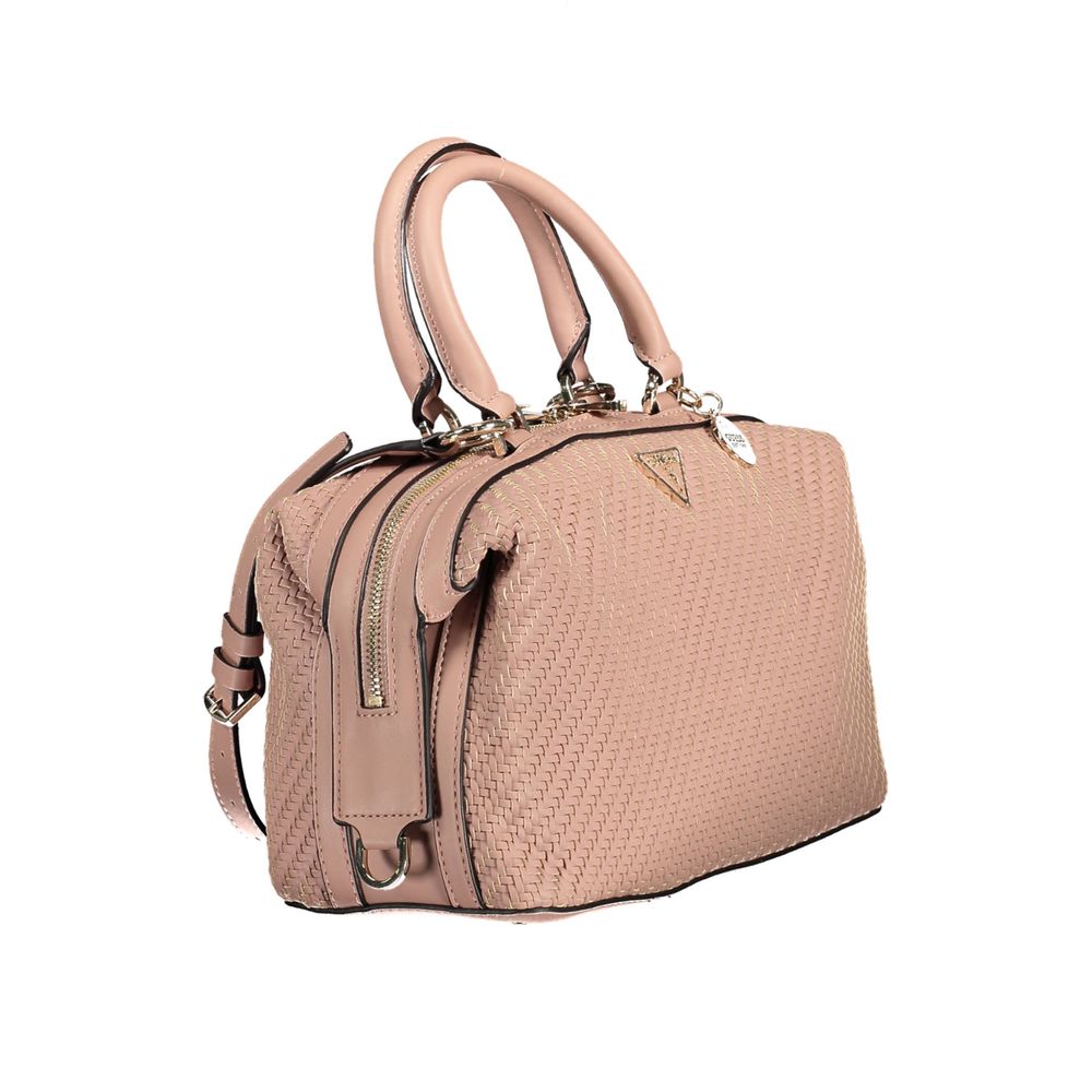 Bolsa de senhora Guess Jeans rosa em polietileno