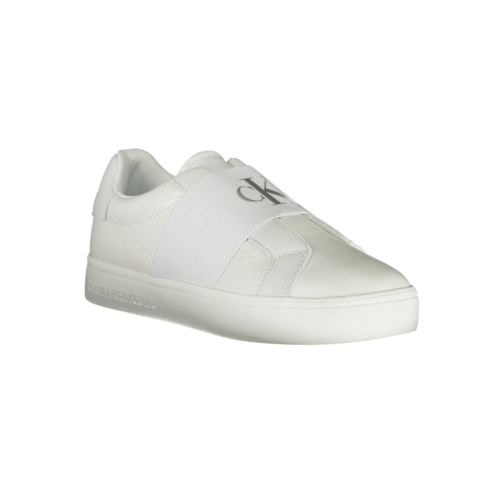 Ténis feminino Calvin Klein de couro branco