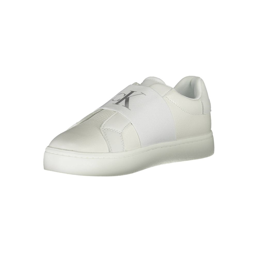 Ténis feminino Calvin Klein de couro branco