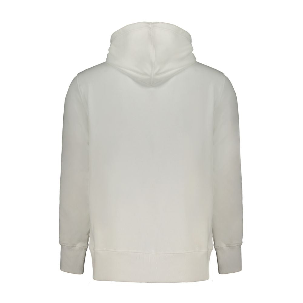 Calvin Klein White Cotton Men Sweater with Hood