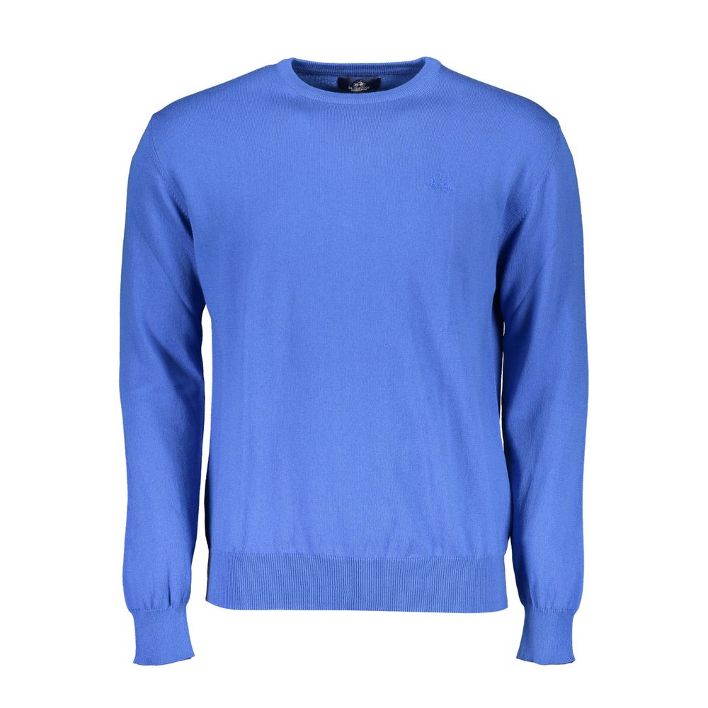 La Martina Herrenpullover aus blauer Baumwolle