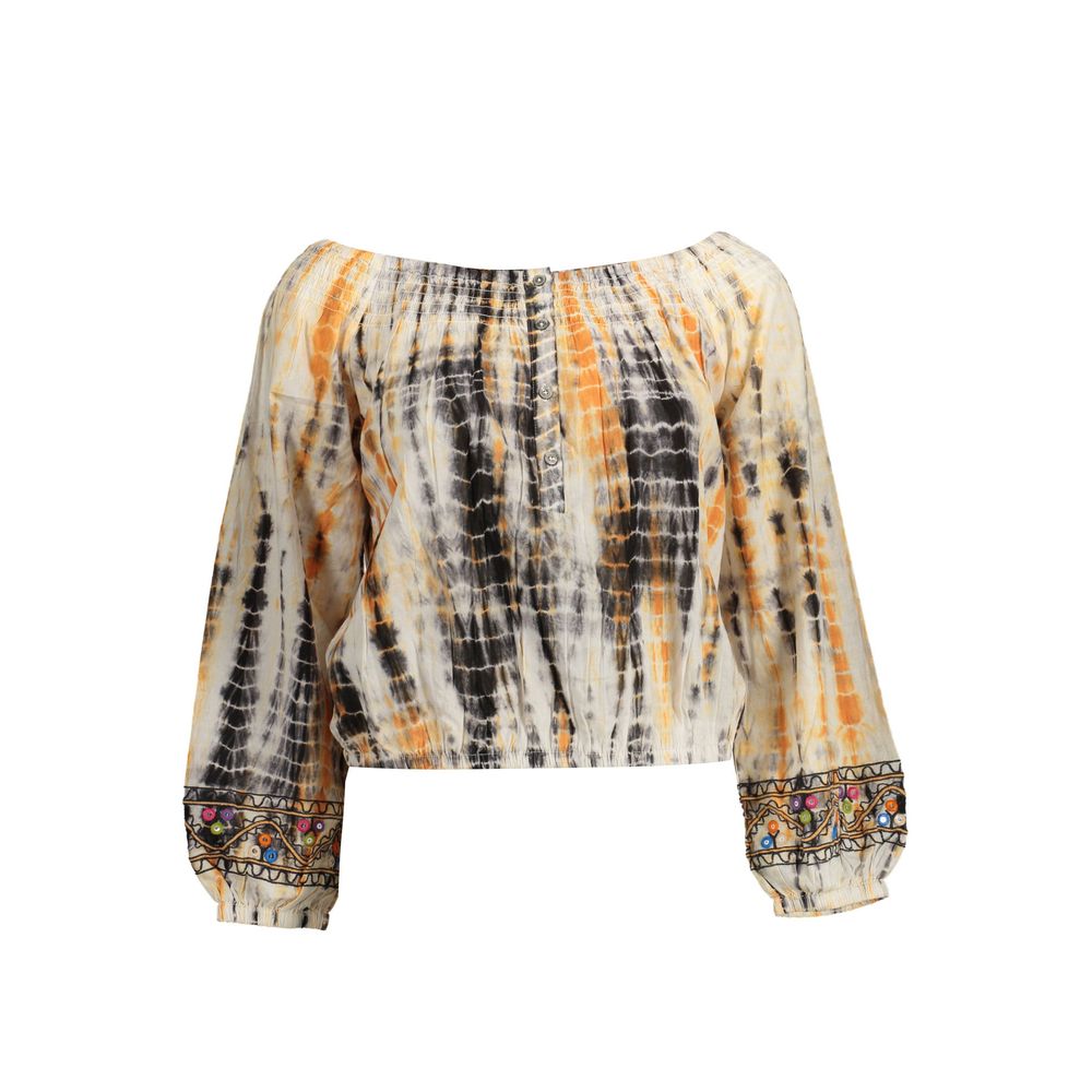 Desigual Beige Baumwoll-T-Shirt für Damen