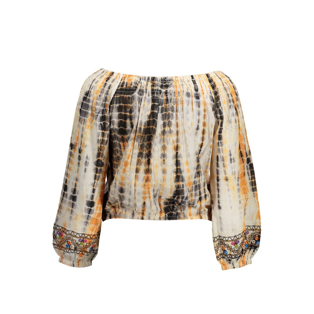 Desigual Beige Baumwoll-T-Shirt für Damen