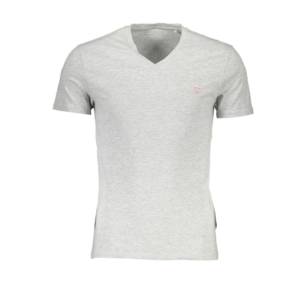 T-shirt para homem Guess Jeans cinza de algodão