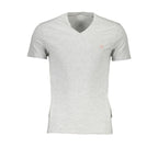 T-shirt para homem Guess Jeans cinza de algodão
