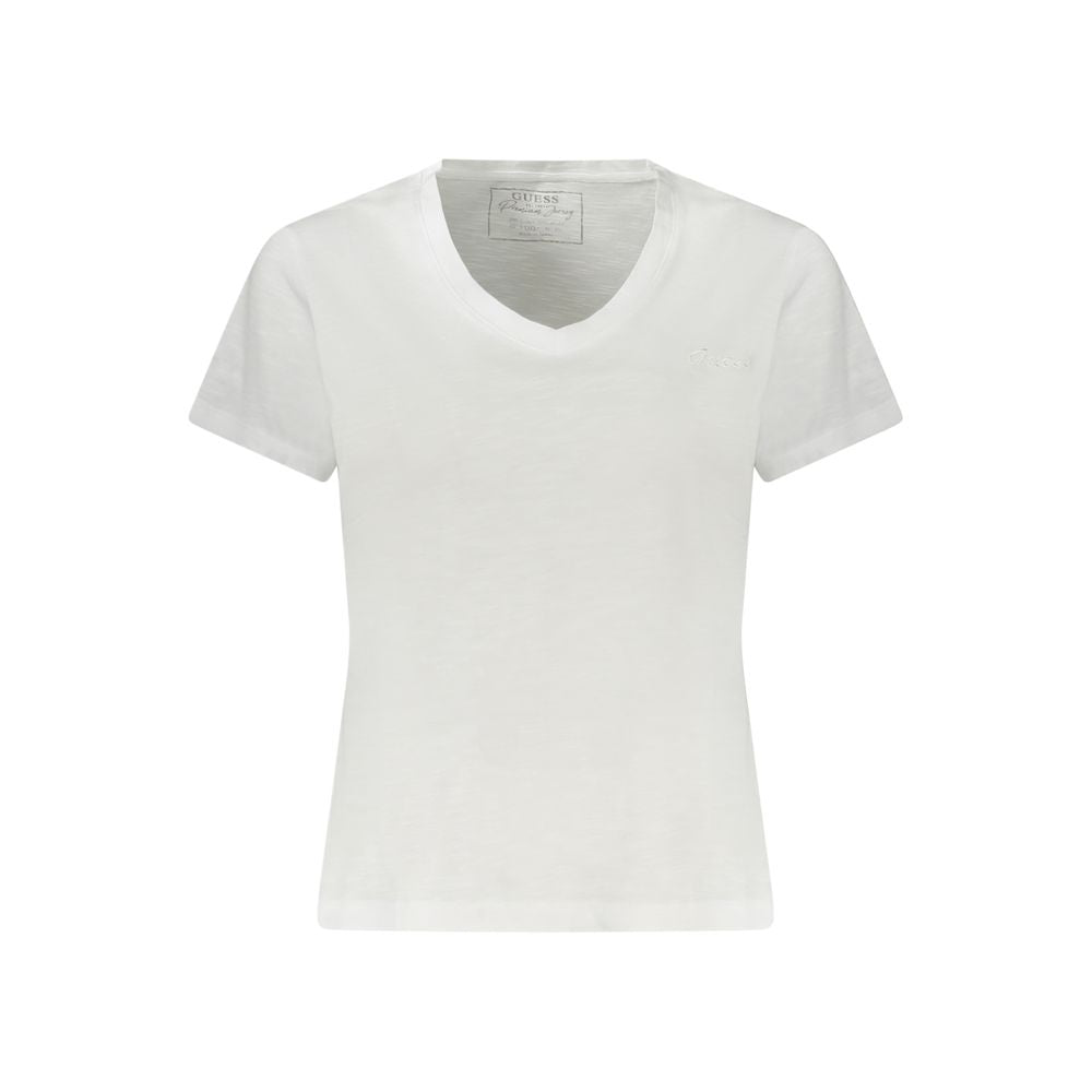 Guess Jeans White Cotton T-Shirt