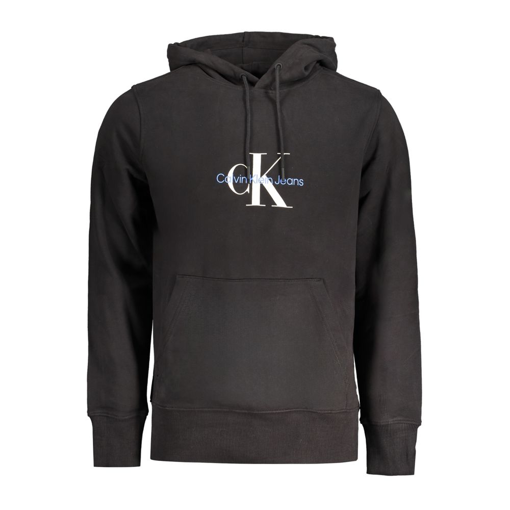 Calvin Klein Black Cotton Men Sweater Hoodie