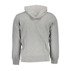 La Martina Gray Cotton Men Sweater with Hood
