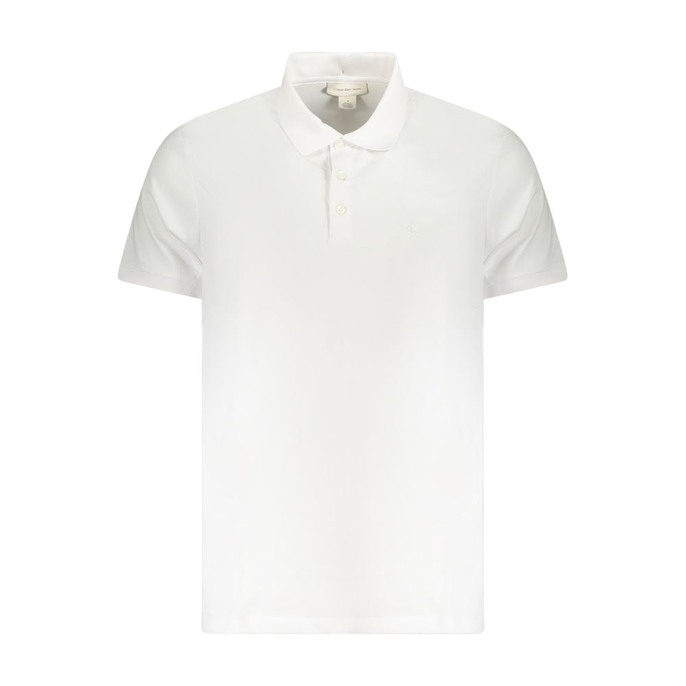 Calvin Klein White Cotton Men Polo Shirt