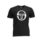 Sergio Tacchini Black Cotton Men T-Shirt