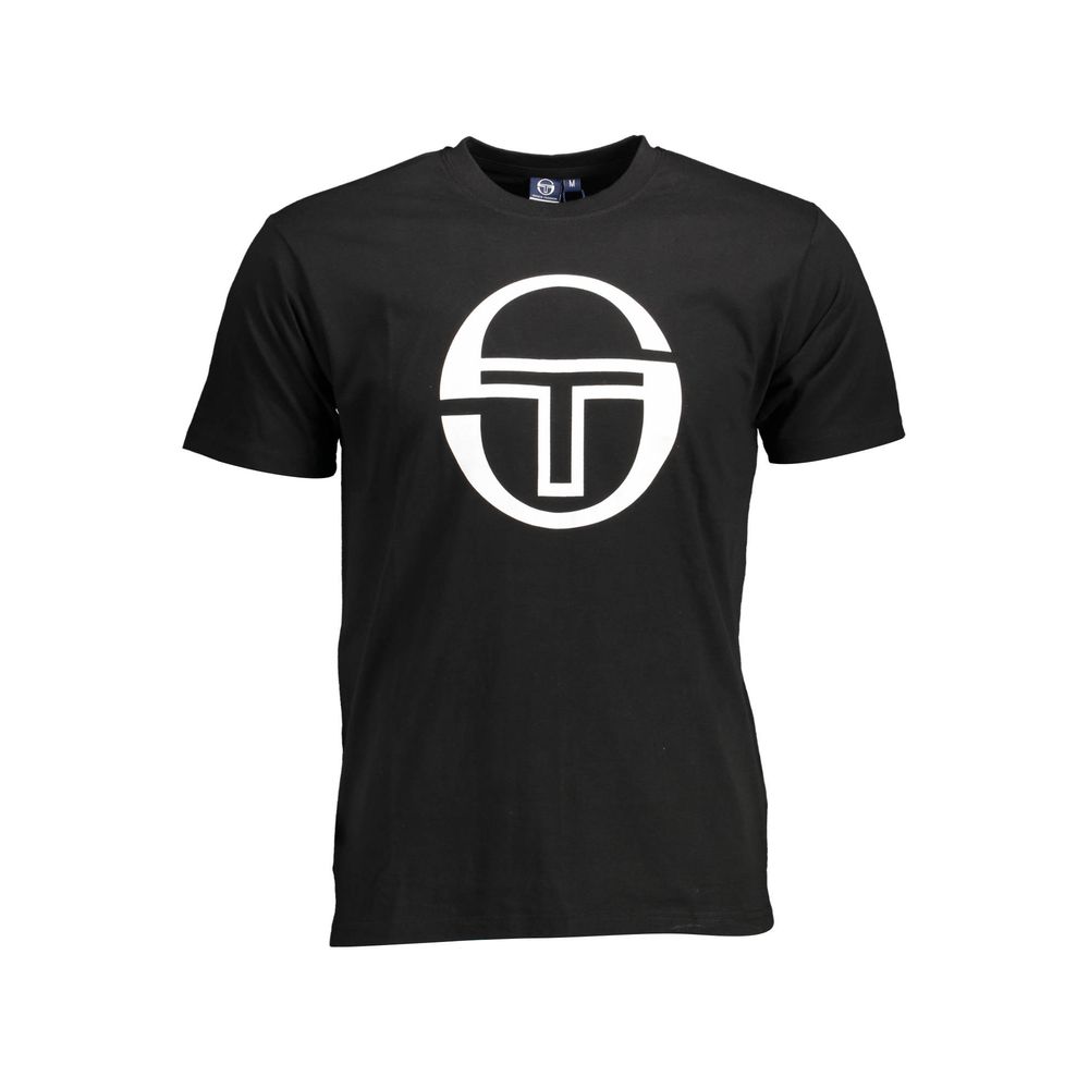 Sergio Tacchini Black Cotton Men T-Shirt