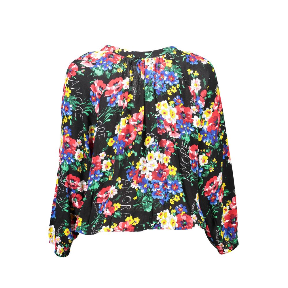 Desigual Schwarzes Viskose-Damen-Top
