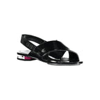 Calvin Klein Black Leather Women Sandal