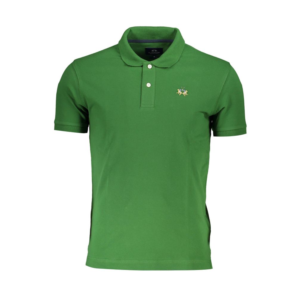 Polo La Martina elegante verde-limão com detalhes contrastantes