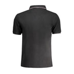 La Martina Black Cotton Men Polo Shirt