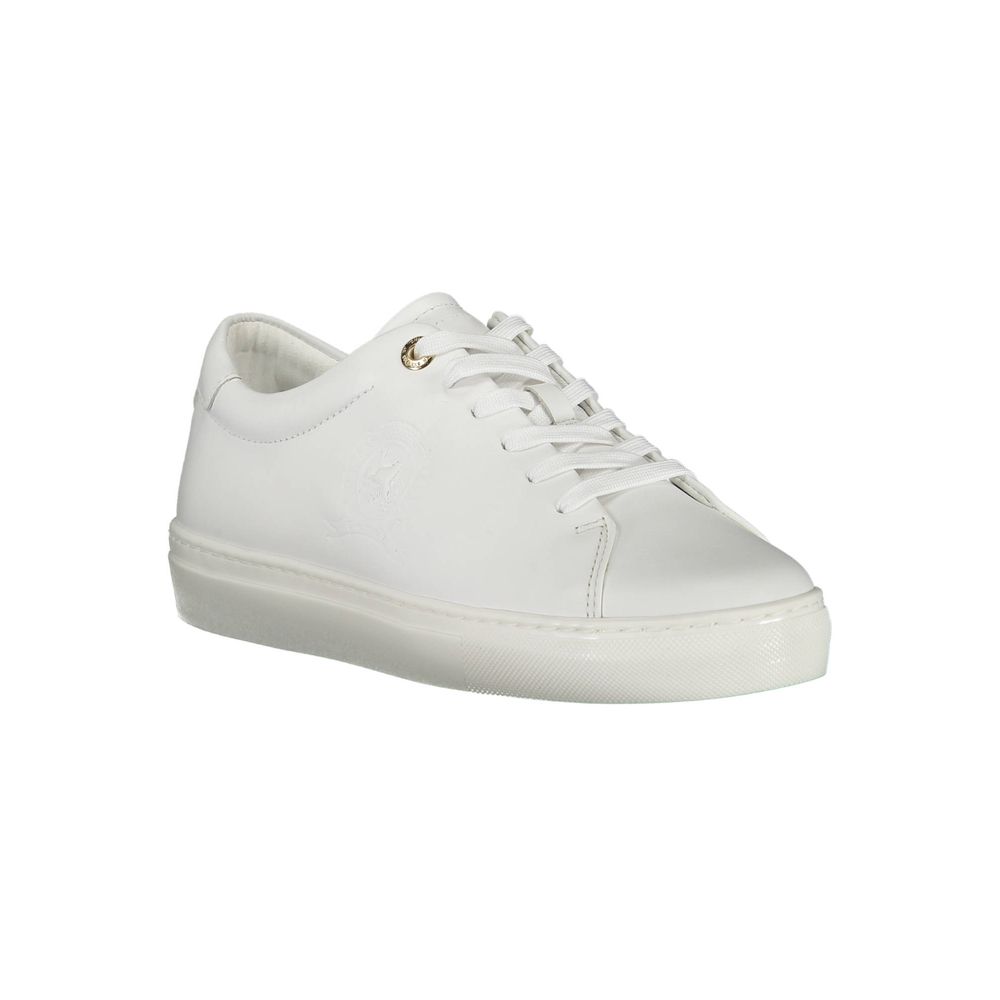 Ténis feminino Tommy Hilfiger de couro branco