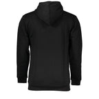 Sergio Tacchini Black Cotton Men's Hooded Sweater