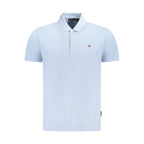 Napapijri Light Blue Cotton Men Polo Shirt