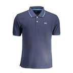 La Martina Blue Cotton Men Polo Shirt