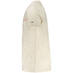 T-shirt para homem Tommy Hilfiger bege de algodão