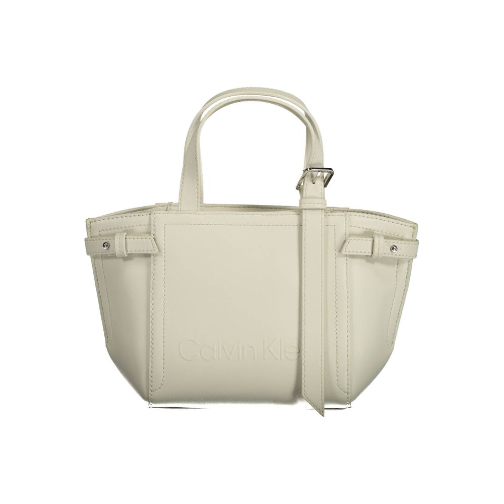 Bolsa Calvin Klein em poliéster branco