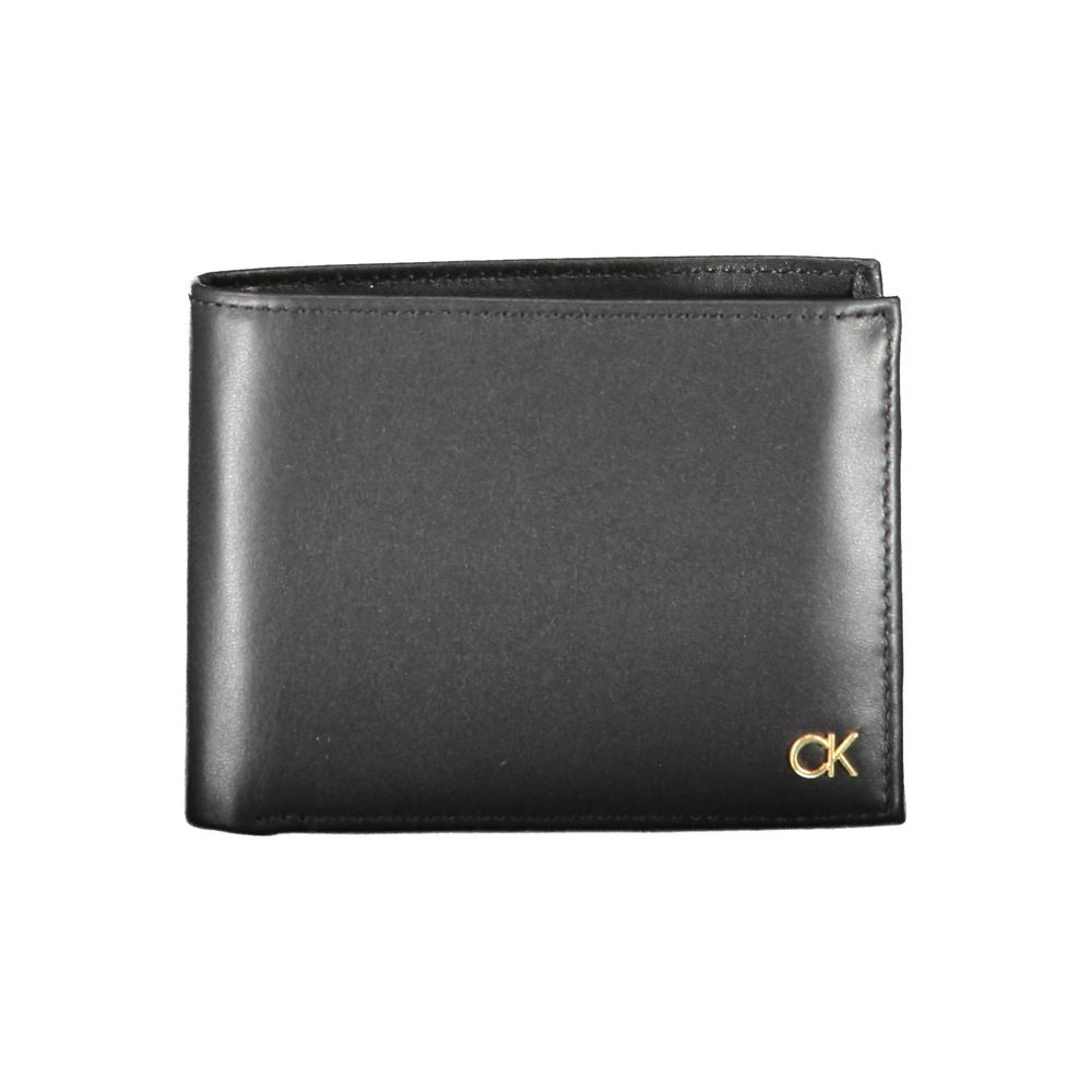 Schwarze Ledergeldbörse von Calvin Klein
