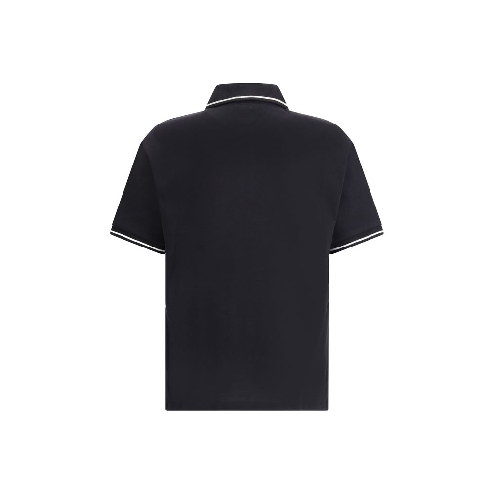 Polo Amiri preto de algodão