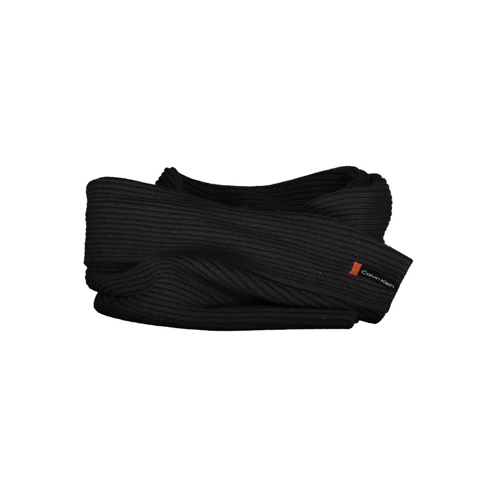 Calvin Klein Black Cotton Scarf