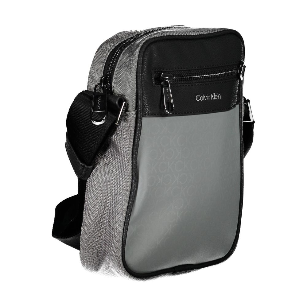 Calvin Klein graue Polyester-Schultertasche