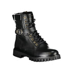 Tommy Hilfiger Black Leather Women Boot