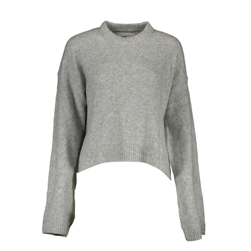 Grauer Wollpullover von Calvin Klein