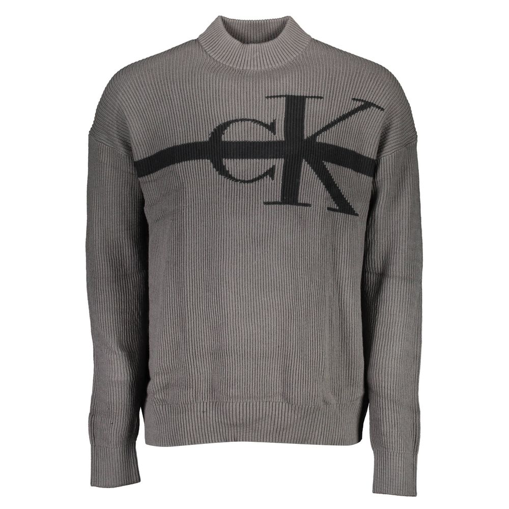 Grauer Baumwollpullover von Calvin Klein
