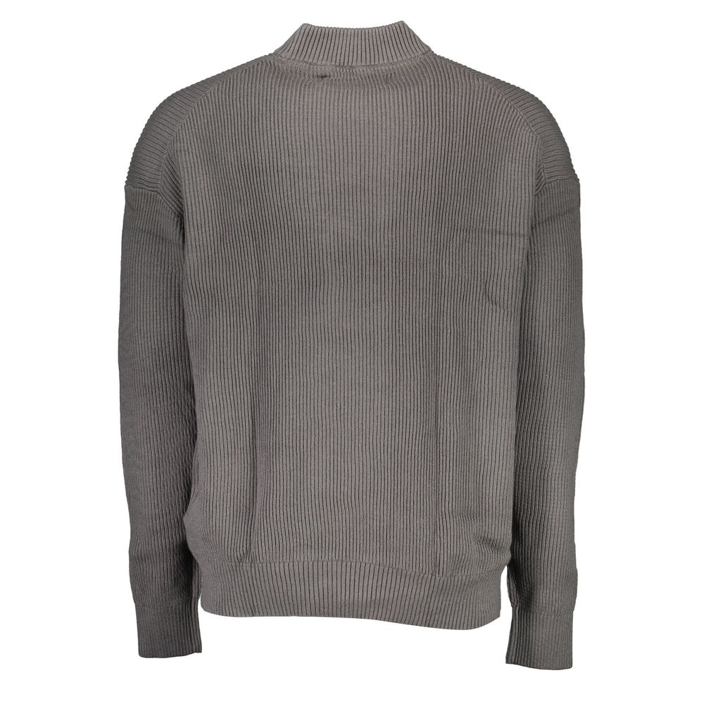 Grauer Baumwollpullover von Calvin Klein