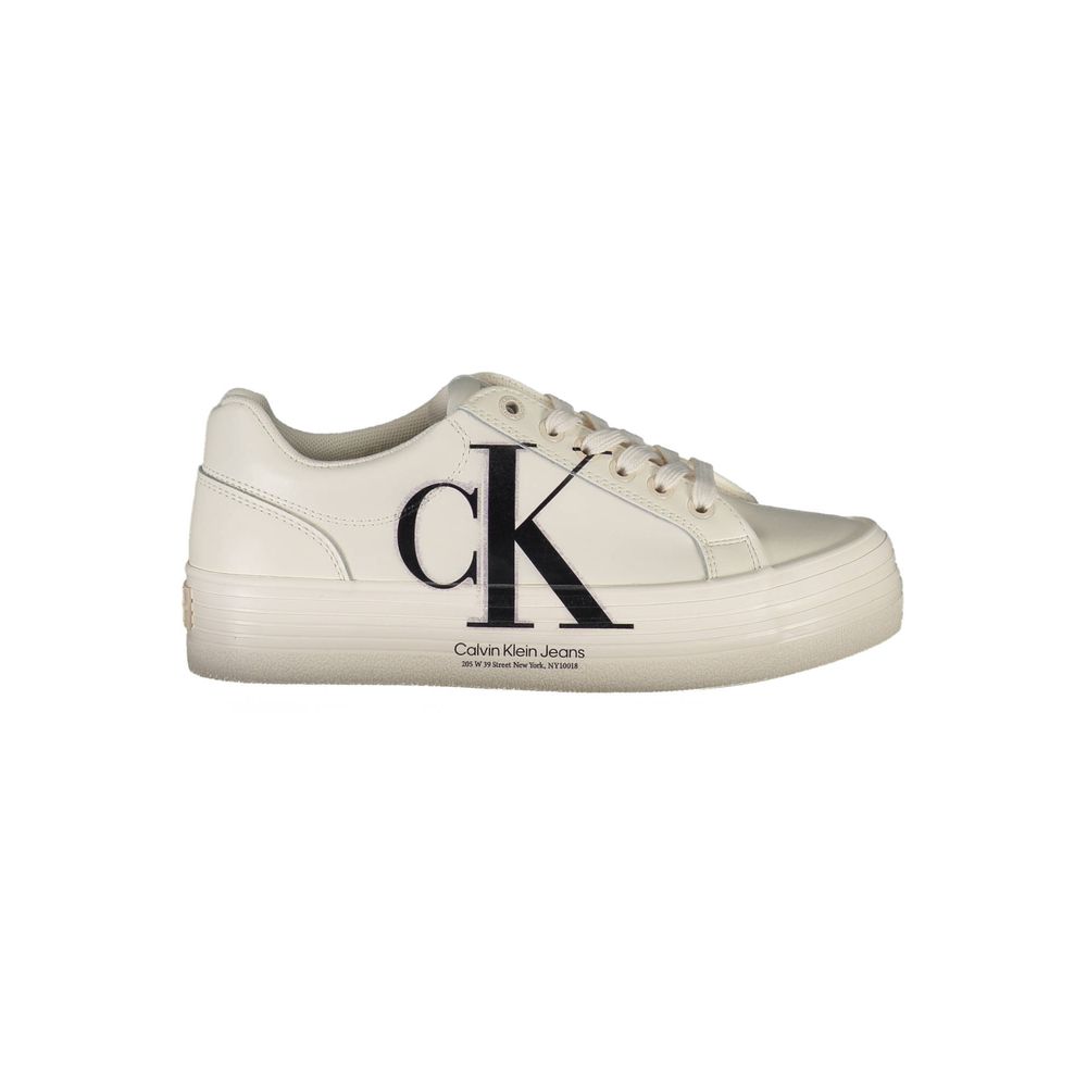 Ténis Calvin Klein de poliéster branco