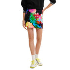 Desigual Black Cotton Skirt