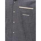 Armani Exchange Blue Cotton Shirt