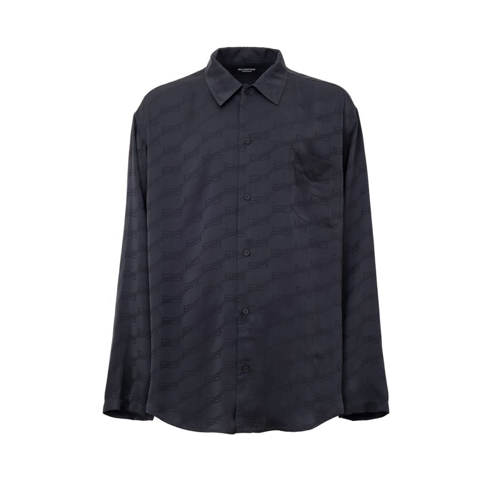 Camisa Balenciaga cinza de viscose