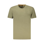 Hugo Boss Green Cotton Men T-Shirt