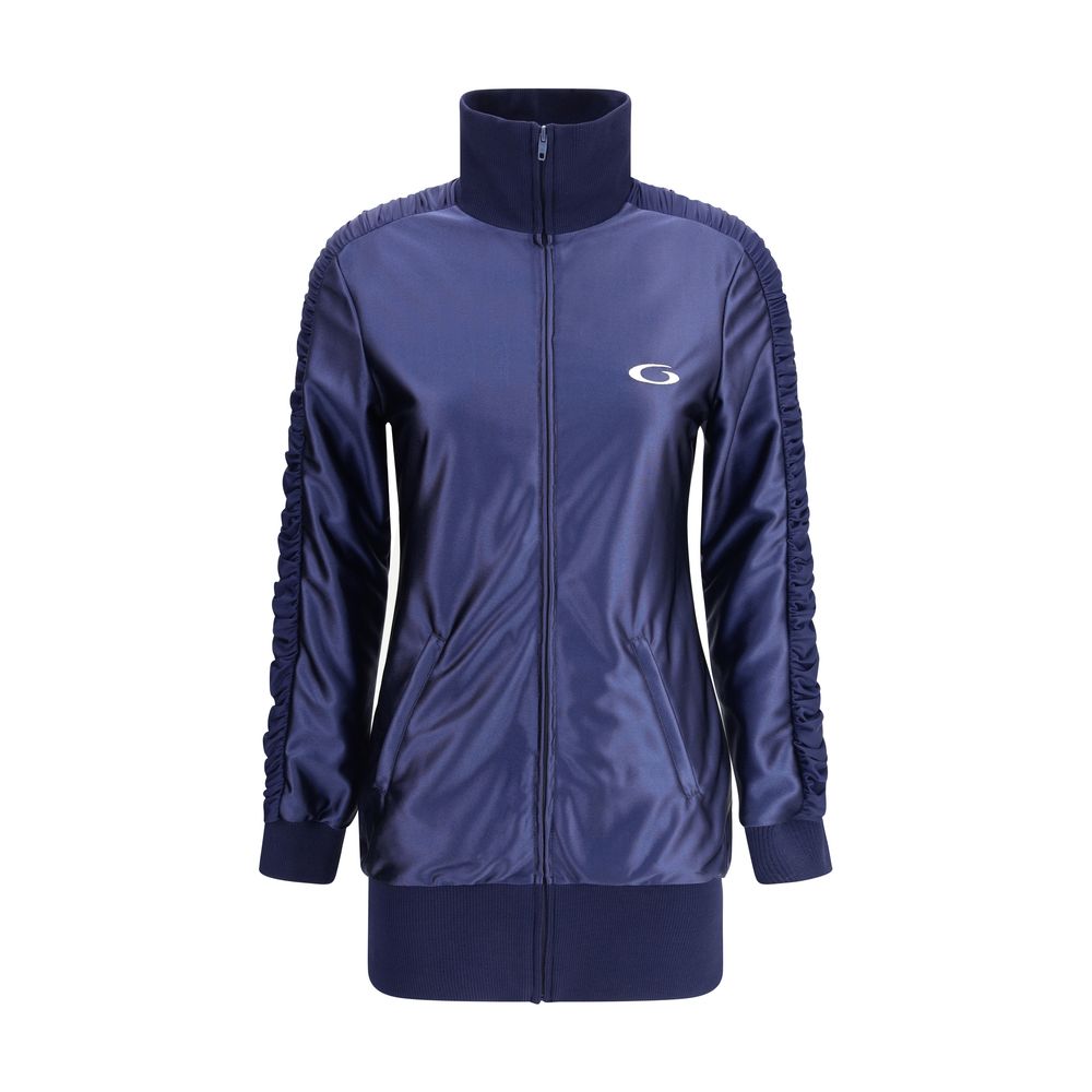 Balenciaga – Eng anliegendes Trainingsanzugkleid aus glänzendem Jersey