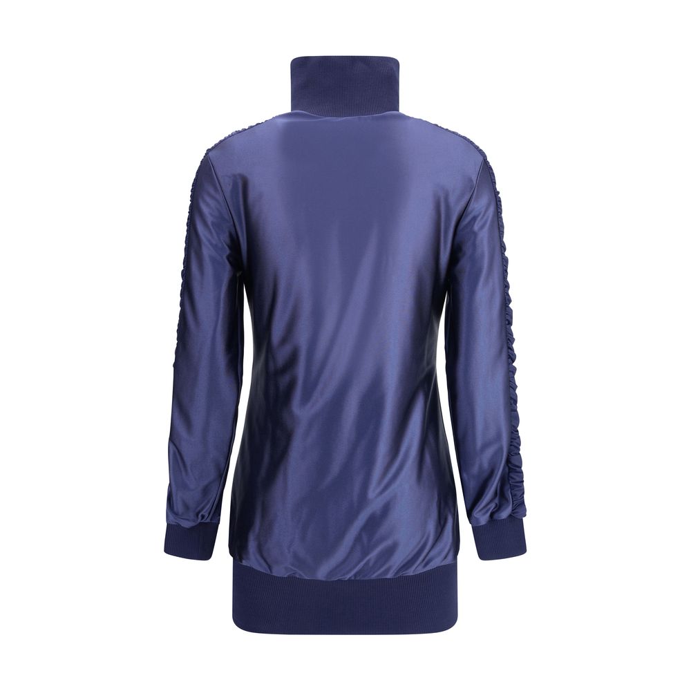 Balenciaga – Eng anliegendes Trainingsanzugkleid aus glänzendem Jersey