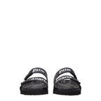 Pantufas de couro preto Palm Angels