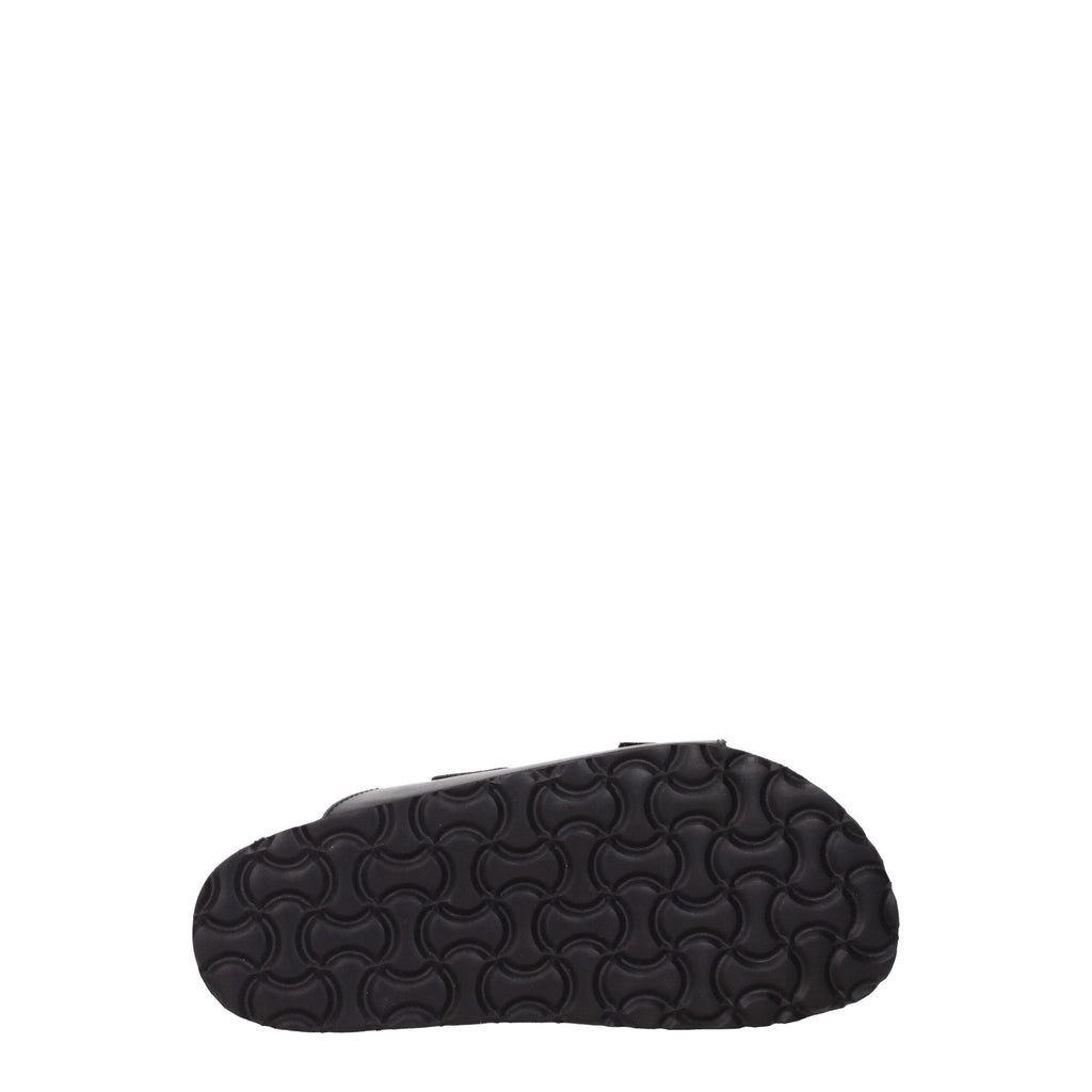 Pantufas de couro preto Palm Angels