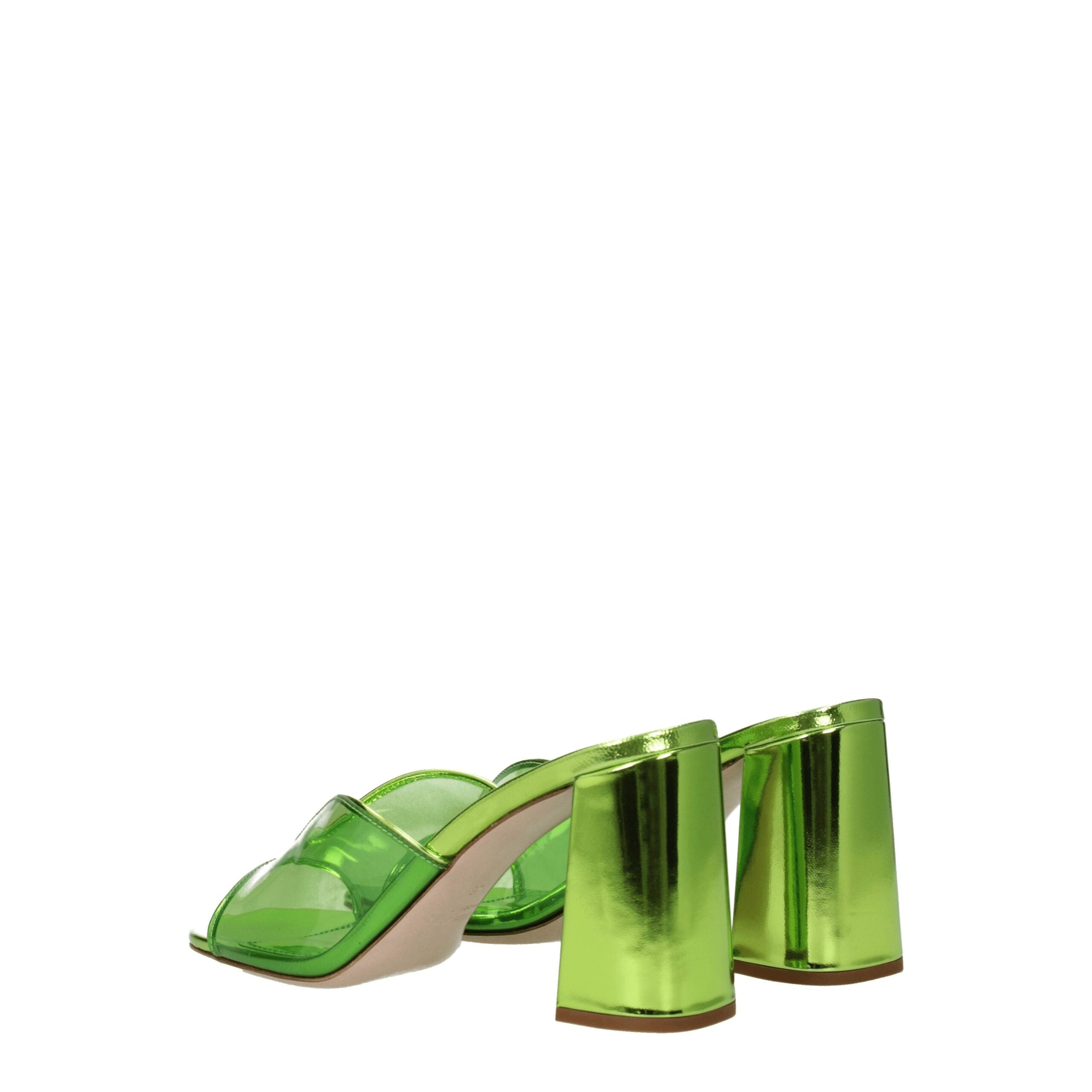 Miu Miu grüne Plexiglas-Plateauschuhe