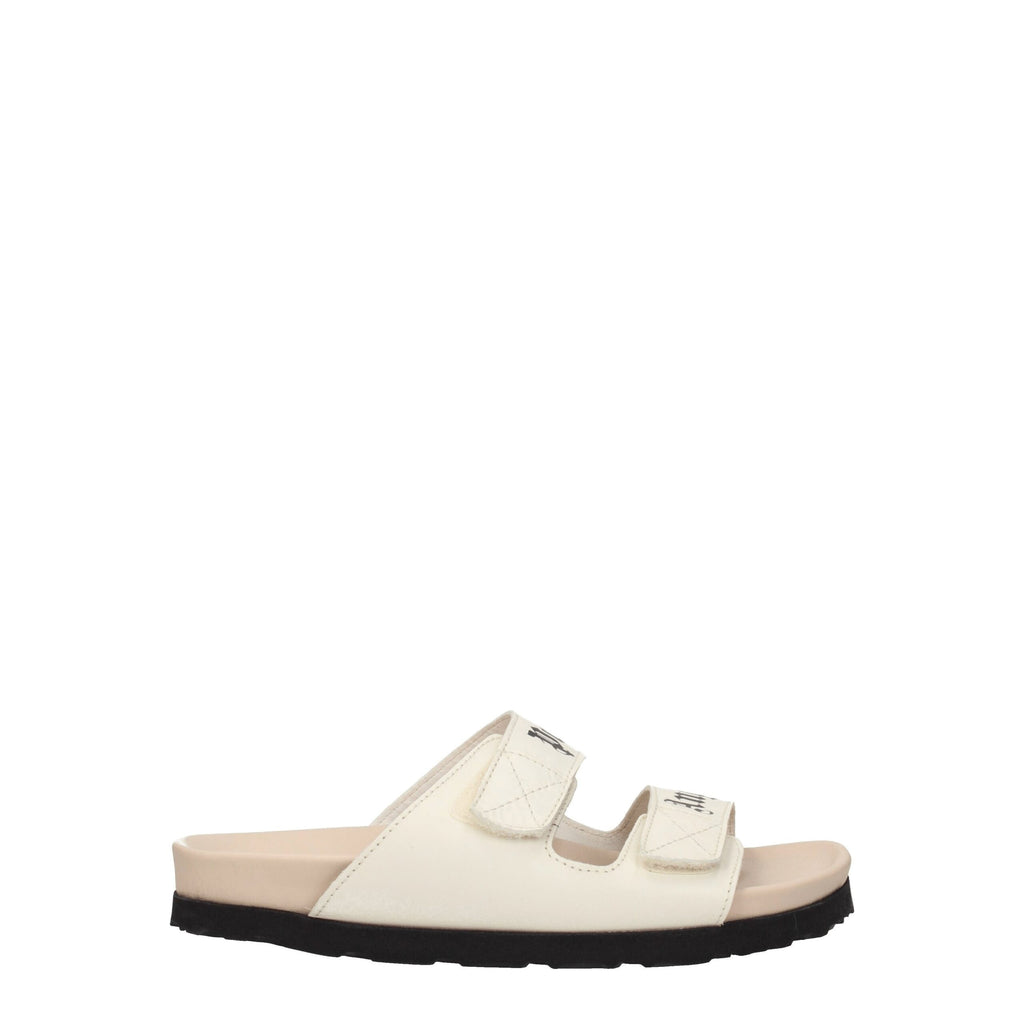 Palm Angels Beige Leder-Sandalen
