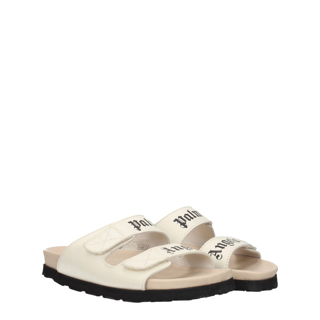 Palm Angels Beige Leder-Sandalen