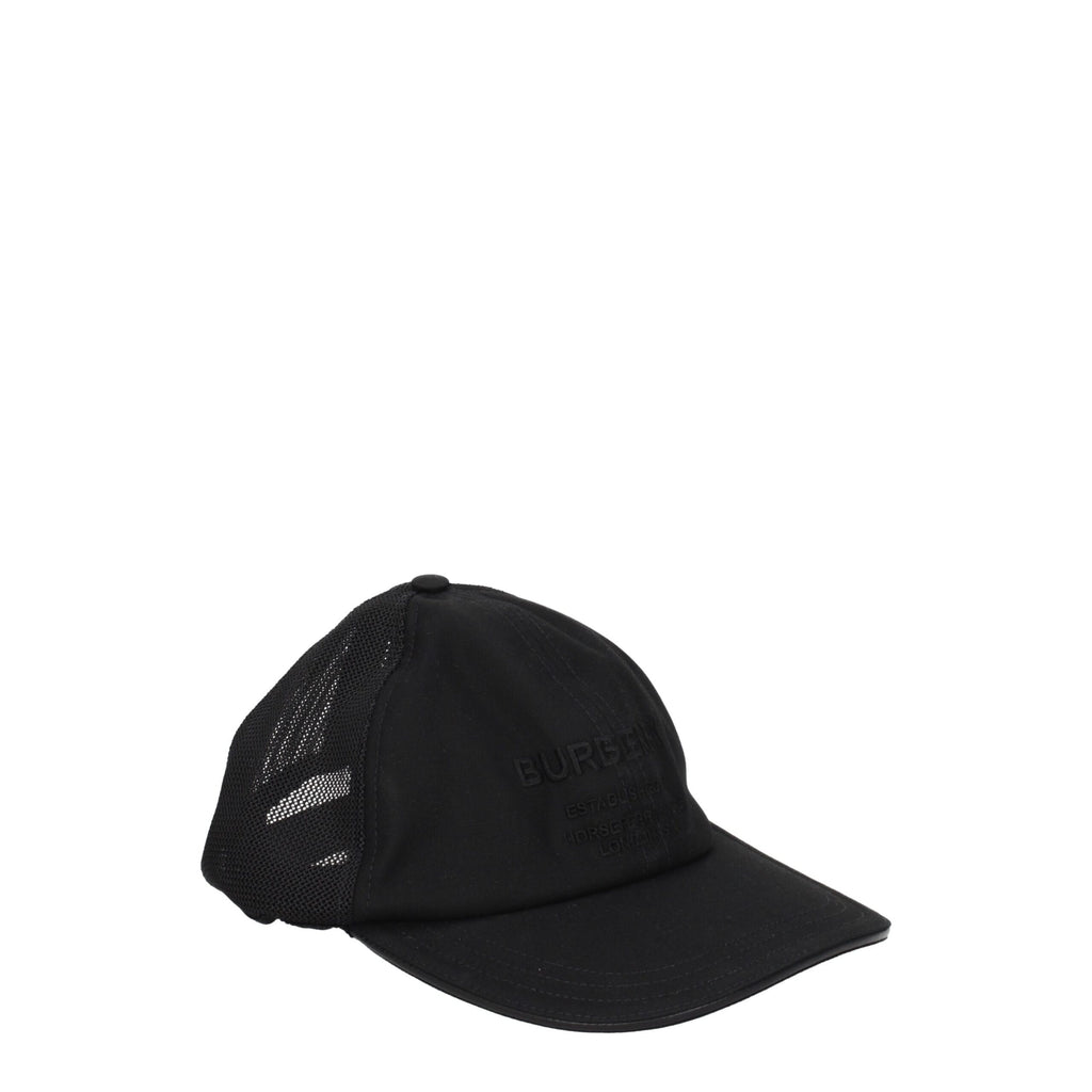 Burberry Black Cotton Caps (Baseball Hat)