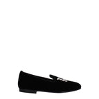 Palm Angels Black Velvet Slip-On Loafers