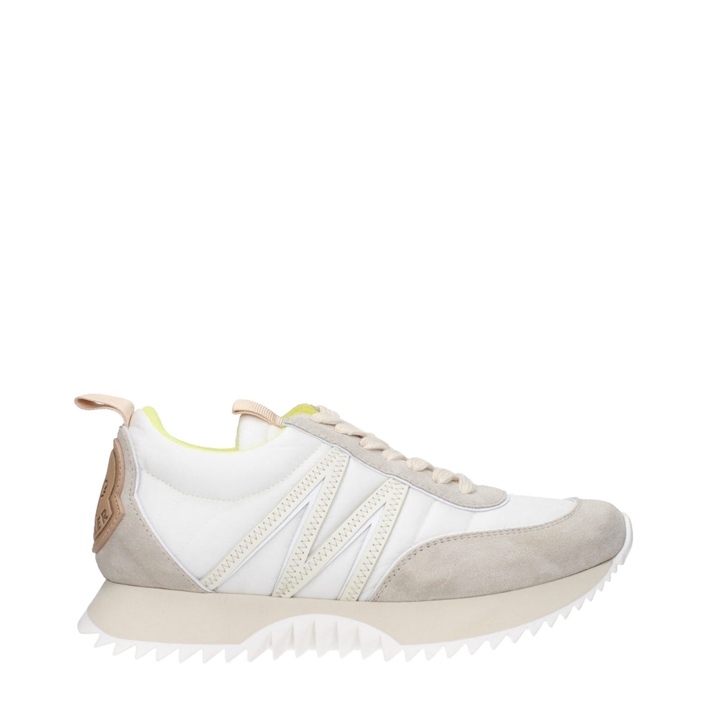 Moncler Beige Stoff-Sneaker, niedriges Oberteil